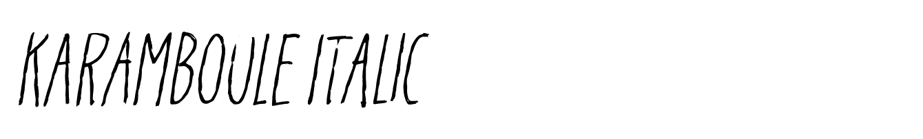 Karamboule Italic